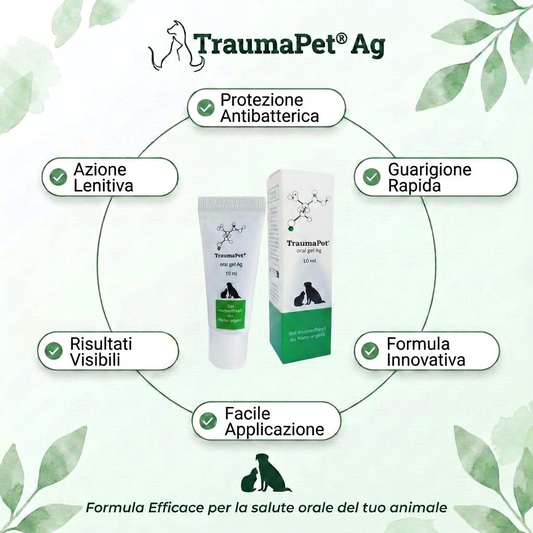 TraumaPet® Oral Gel Ag 10ml: Gel orale per favorire la guarigione con Argento Colloidale NanoComplex®