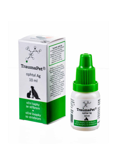 TraumaPet® Ophtal Ag 10ml | Collirio Gocce per gli Occhi degli Animali con Argento Colloidale