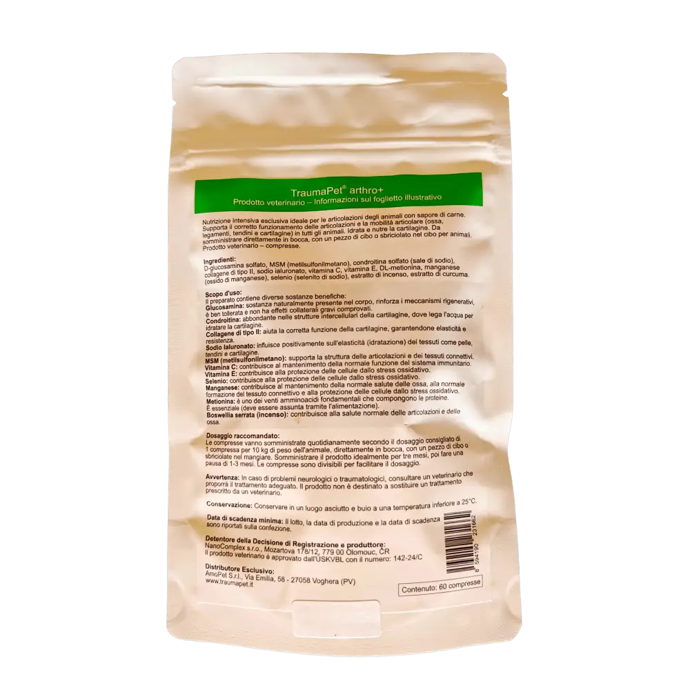 TraumaPet® Arthro + Integratore per le Articolazioni 60 Compresse - Cura del cavo orale