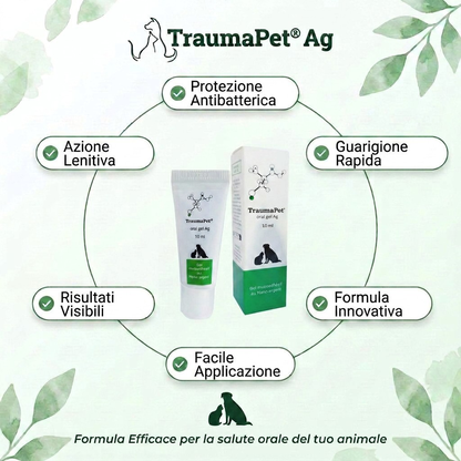 TraumaPet® Oral Gel Ag 10ml: Gel orale per favorire la guarigione con Argento Colloidale NanoComplex®