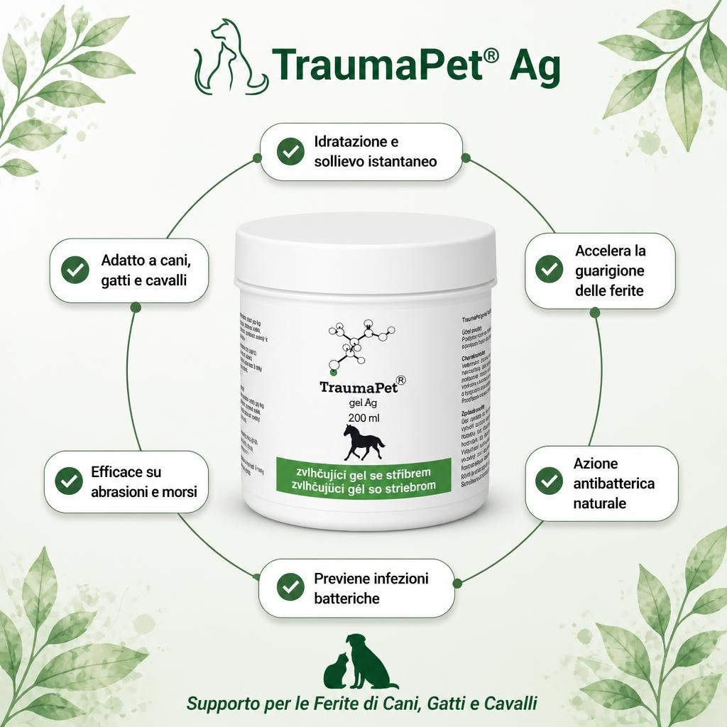 TraumaPet® gel Ag 200ml: Gel per Ferite con Argento Colloidale NanoComplex®