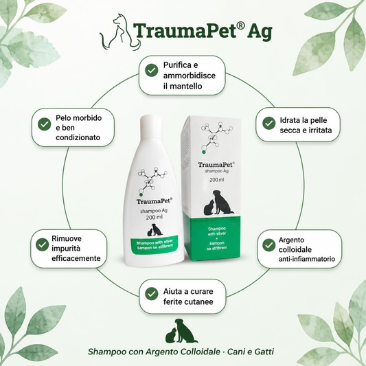 TraumaPet® Shampoo Ag con Argento Colloidale NanoComplex®