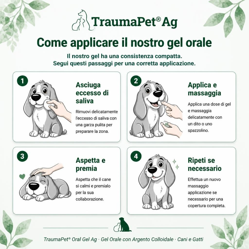 TraumaPet® Oral Gel Ag 10ml: Gel orale per favorire la guarigione con Argento Colloidale NanoComplex®