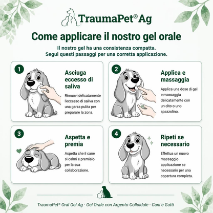 TraumaPet® Oral Gel Ag 10ml: Gel orale per favorire la guarigione con Argento Colloidale NanoComplex®