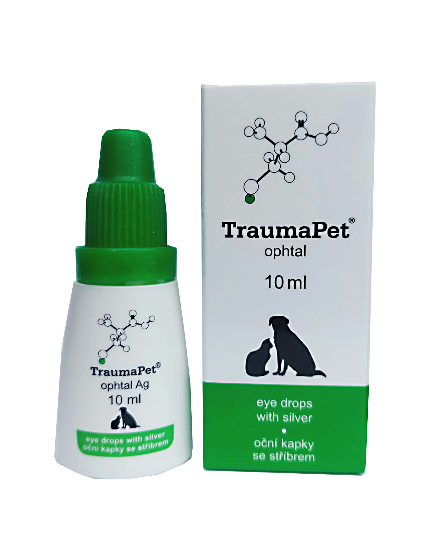 TraumaPet® Ophtal Ag 10ml | Collirio Gocce per gli Occhi degli Animali con Argento Colloidale