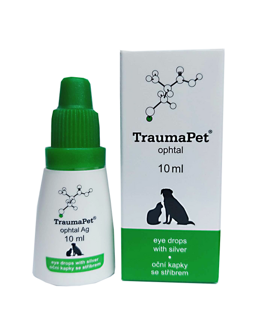 TraumaPet® Ophtal Ag 10ml | Collirio Gocce per gli Occhi degli Animali con Argento Colloidale
